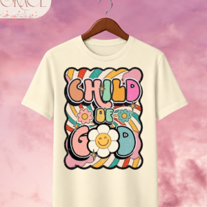 Camiseta Infantil "Child of God Retro Groovy" – Colección Kids (Niñas)