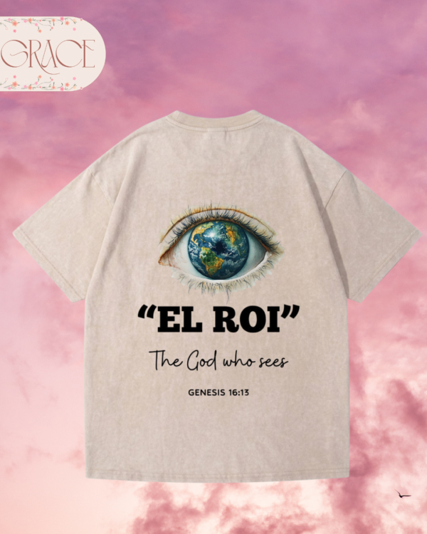 Franela Acid Washed Cristiana - Colección El Roi Doble Cara (Premium)