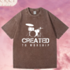 Franela Acid Washed Cristiana - Colección Created to Worship Batería (Premium)
