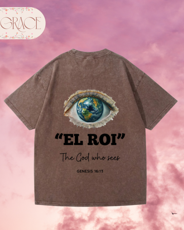 Franela Acid Washed Cristiana - Colección El Roi Doble Cara (Premium)