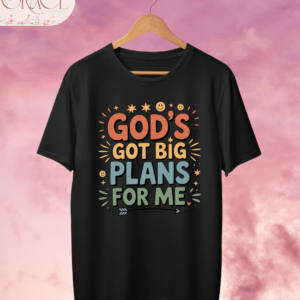 Camiseta "God's Got Big Plans For Me" – Camiseta Cristiana Retro Inspiradora