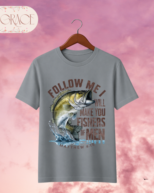 Camiseta "Fishers of Men" – Matthew 4:19 Christian Fishing Tee