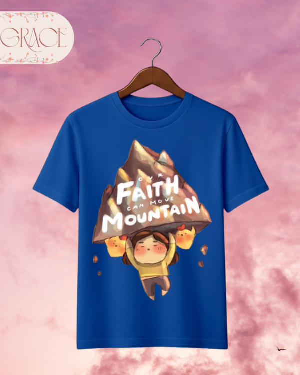 Camiseta Infantil "Faith Can Move Mountains" – Colección Kids (Unisex)