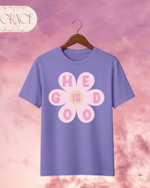 Camiseta Infantil "He Is Good Daisy" – Colección Kids (Niñas)