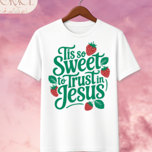 Camiseta Premium «'Tis so Sweet to Trust in Jesus» -- Edición Off White