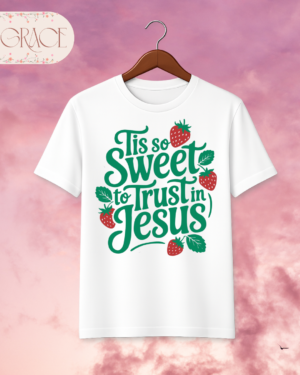 Camiseta Premium «'Tis so Sweet to Trust in Jesus» -- Edición Off White