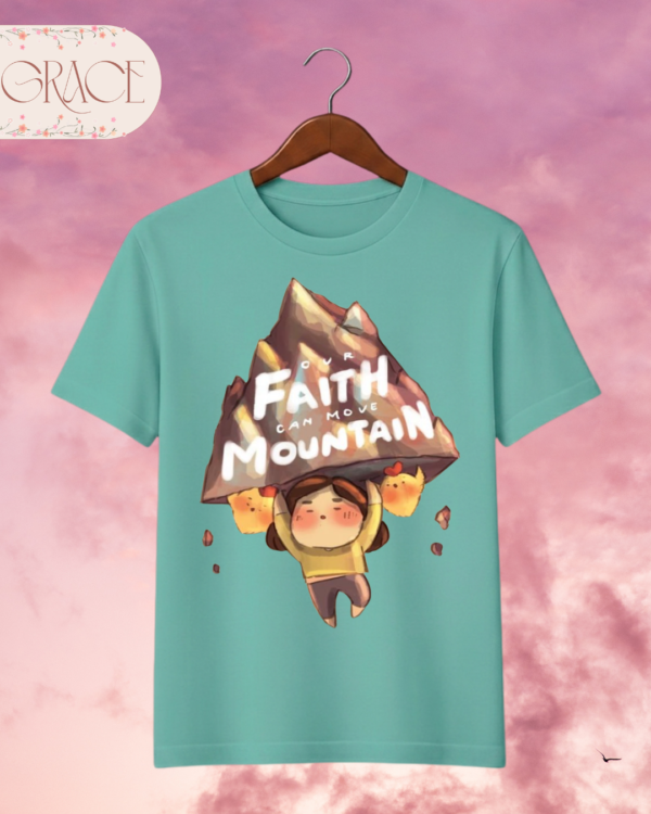 Camiseta Infantil "Faith Can Move Mountains" – Colección Kids (Unisex)
