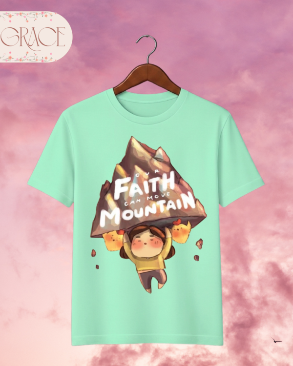 Camiseta Infantil "Faith Can Move Mountains" – Colección Kids (Unisex)