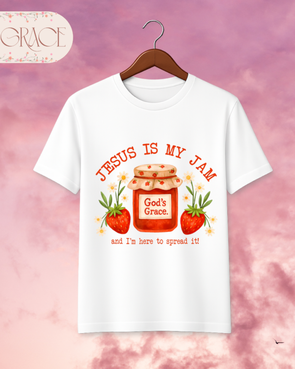 Camiseta Premium «Jesus is my Jam / God's Grace» -- Edición Off White