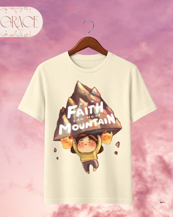 Camiseta Infantil "Faith Can Move Mountains" – Colección Kids (Unisex)