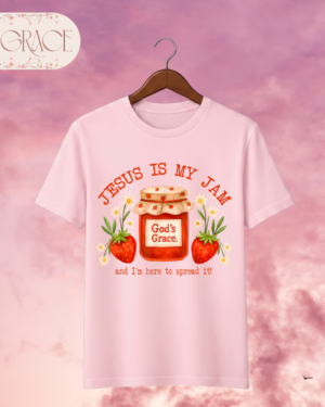 Camiseta Premium «Jesus is my Jam / God's Grace» -- Edición Off White