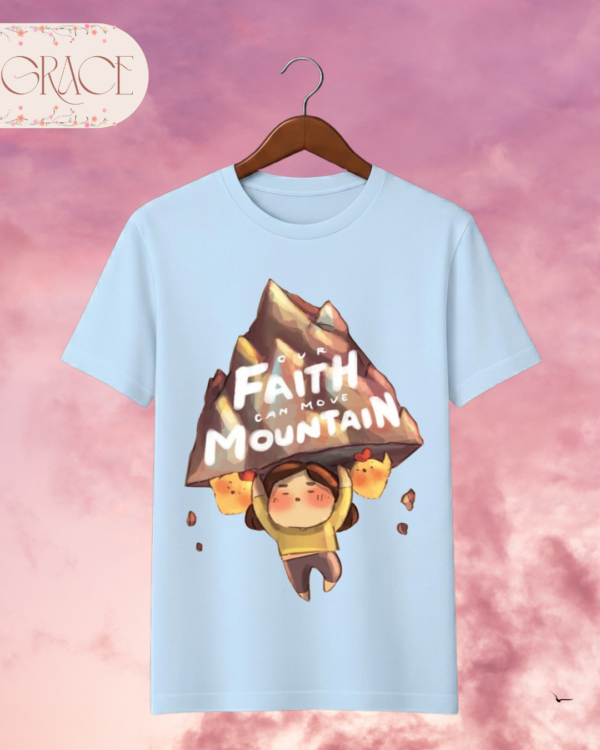 Camiseta Infantil "Faith Can Move Mountains" – Colección Kids (Unisex)