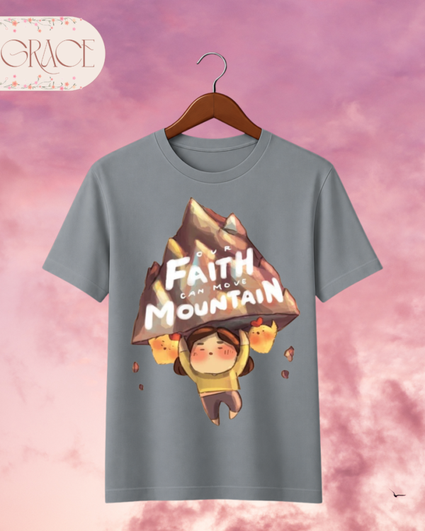 Camiseta Infantil "Faith Can Move Mountains" – Colección Kids (Unisex)