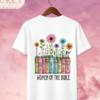 Camiseta Premium «Women of the Bible (Floral Books)» -- Edición Off White (Doble Estampado)