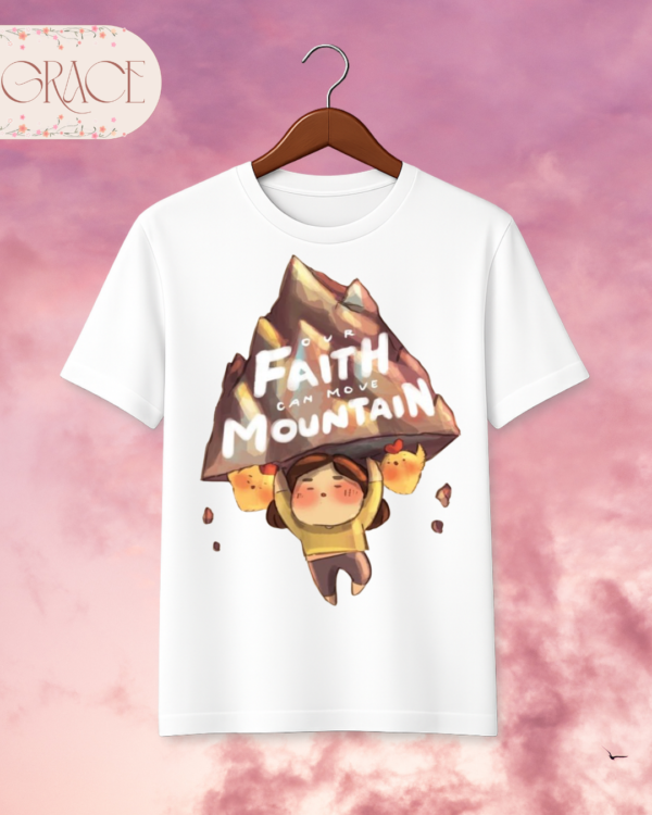 Camiseta Infantil "Faith Can Move Mountains" – Colección Kids (Unisex)