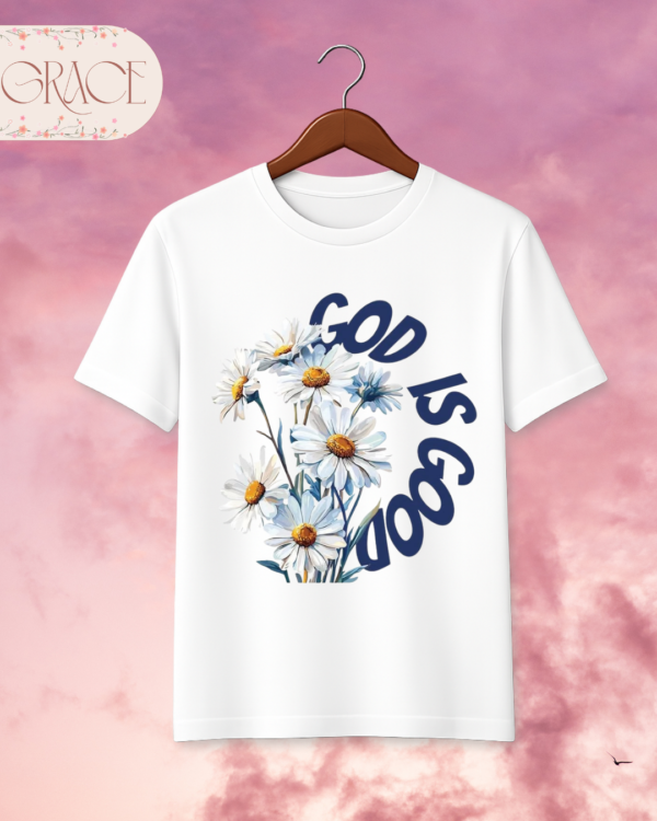 Camiseta Premium «God is Good (Daisies)» -- Edición Violet
