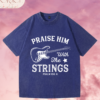 8 Franela Acid Washed Cristiana - Colección Praise Him With The Strings Guitarra (Premium)
