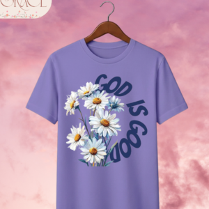 Camiseta Premium «God is Good (Daisies)» -- Edición Violet