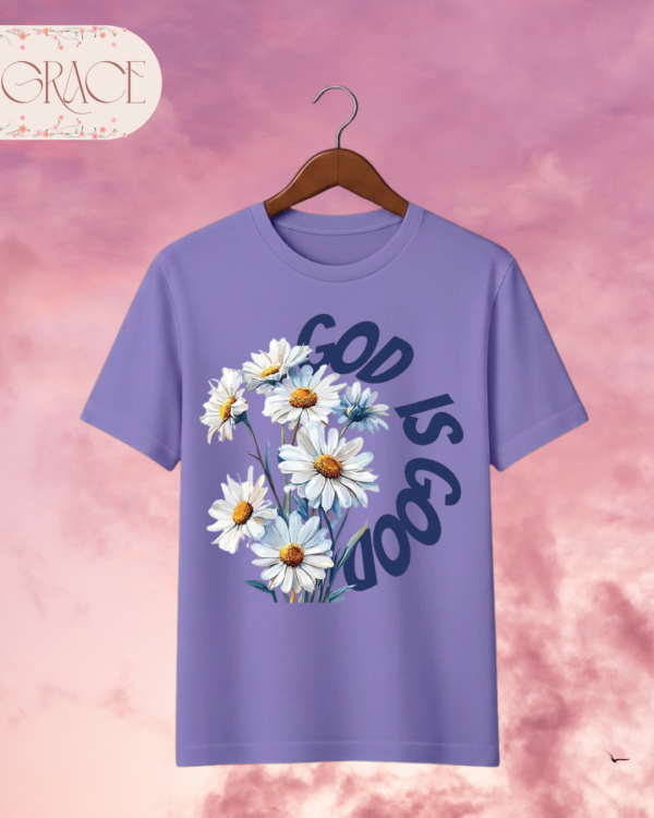 Camiseta Premium «God is Good (Daisies)» -- Edición Violet