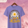 Camiseta de Mujer "There Is Power in the Name of Jesus" Retro (Doble Estampado) – Colección Damas