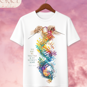 Camiseta Premium «You knit me together (Psalm 139:13)» -- Edición Off White