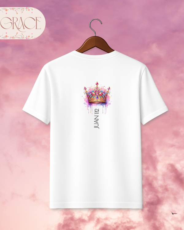 Camiseta Premium «Daughter of the King (Jeweled Crown)» -- Edición Off White (Doble Estampado)