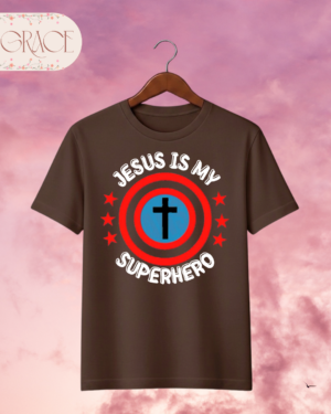 Camiseta Infantil "Jesus Is My Superhero" – Colección Kids (Unisex)
