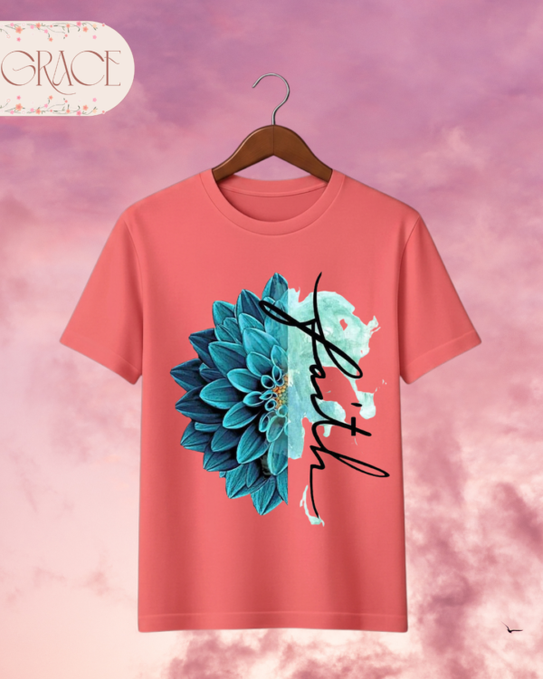 Camiseta "Faith Flower" – Christian Floral Watercolor Tee