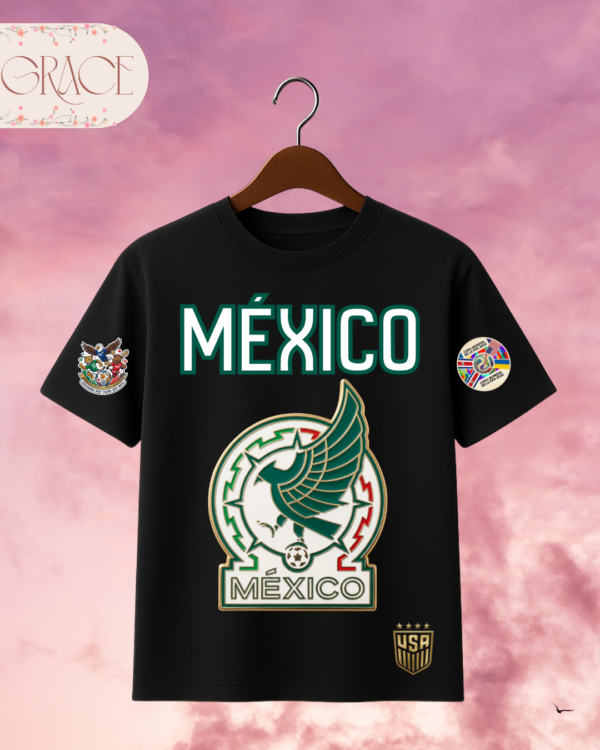 Custom Mexico Heavyweight Soccer Jersey T-Shirt (230 GSM) – 2026 World Cup Edition (Double Sided Print)