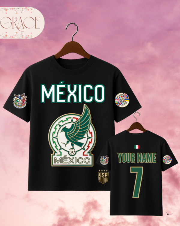 Custom Mexico Heavyweight Soccer Jersey T-Shirt (230 GSM) – 2026 World Cup Edition (Double Sided Print)
